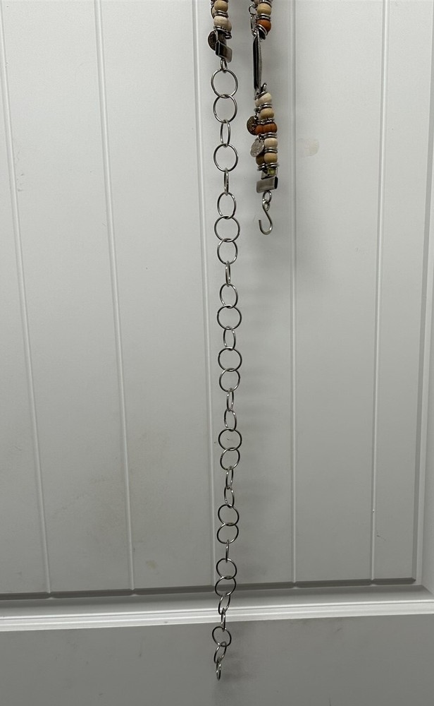 Chain Belt Western Style Beaded Coins Silver