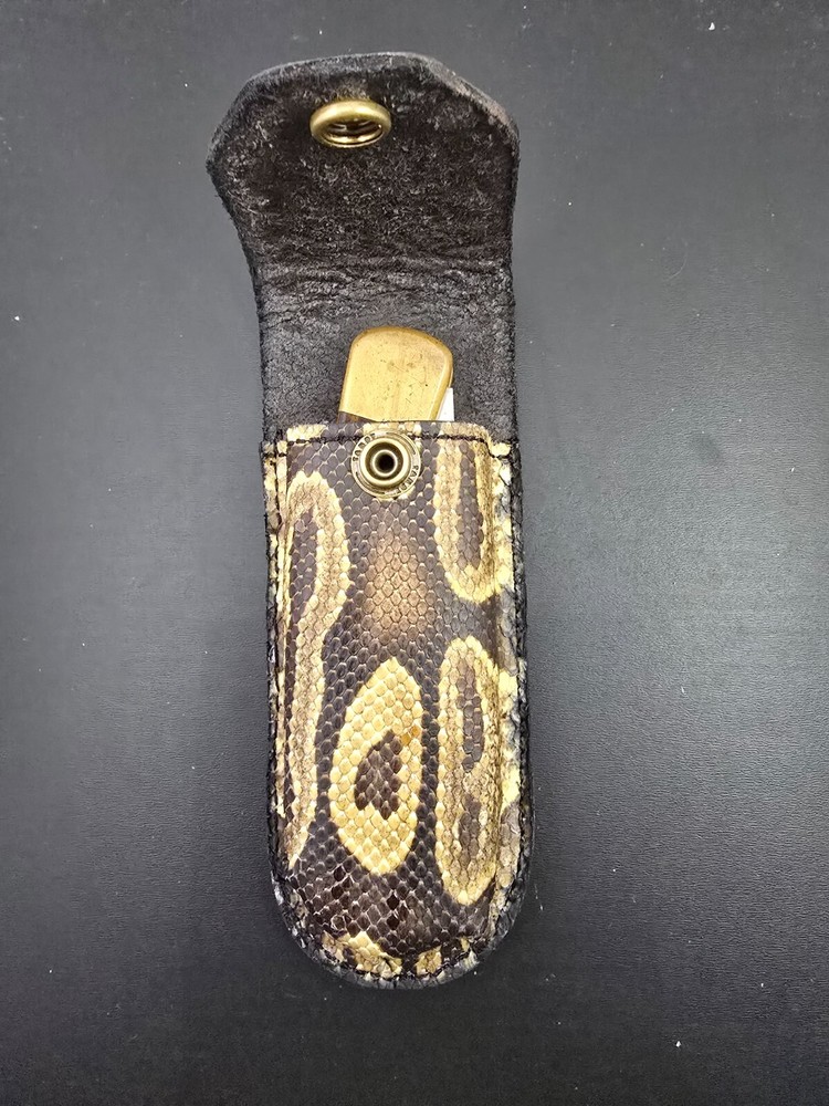 Buck 110 Leather knife sheath Ball Python, case 6265 New Handmade Sheath