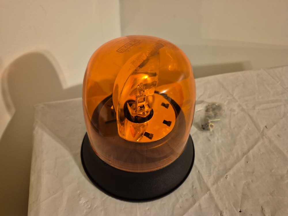 Code 3 Amber Rotating Strobe Beacon Light 275AH Permanent Mount 12VDC