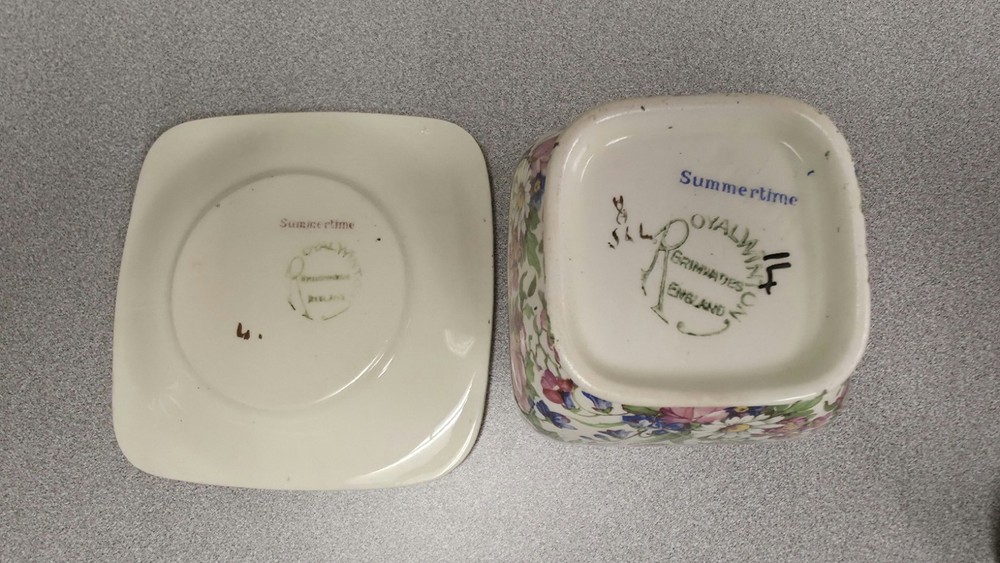 antique floral sugar container - possible Jam/Jelly container!