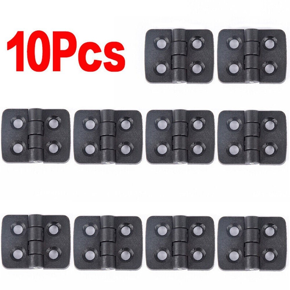 Black Plastic Hinges Designed For Longevity And Resistant Pack Of 10