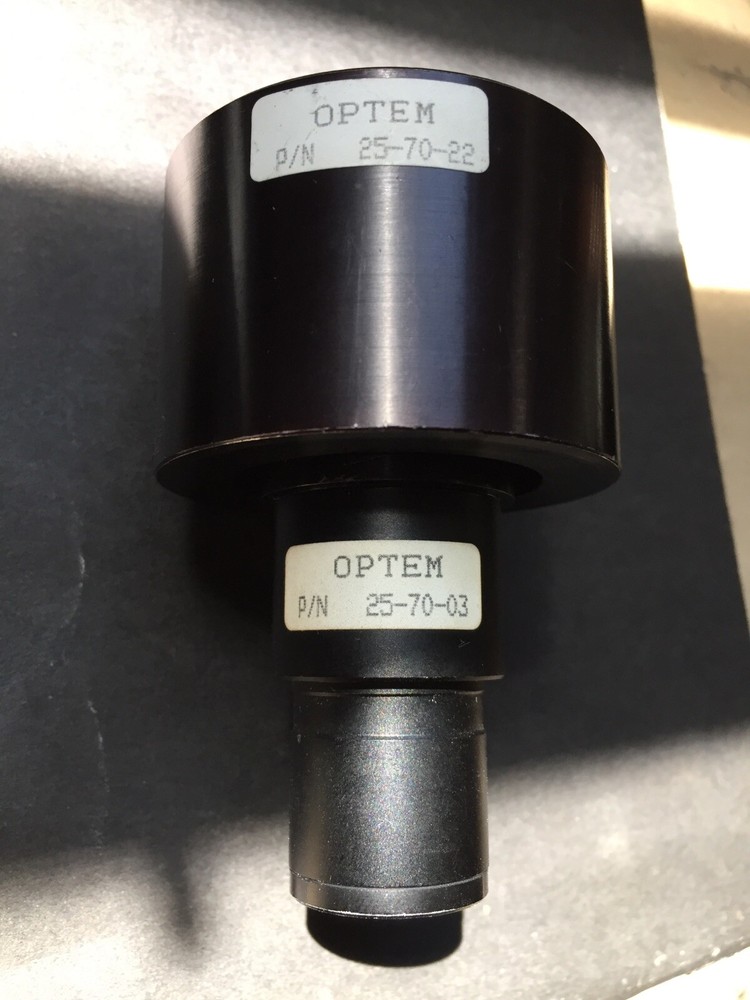 Optem Microscope C-Mount Camera H Clamp Adapter 25-70-22 + Inner Lens 25-70-03