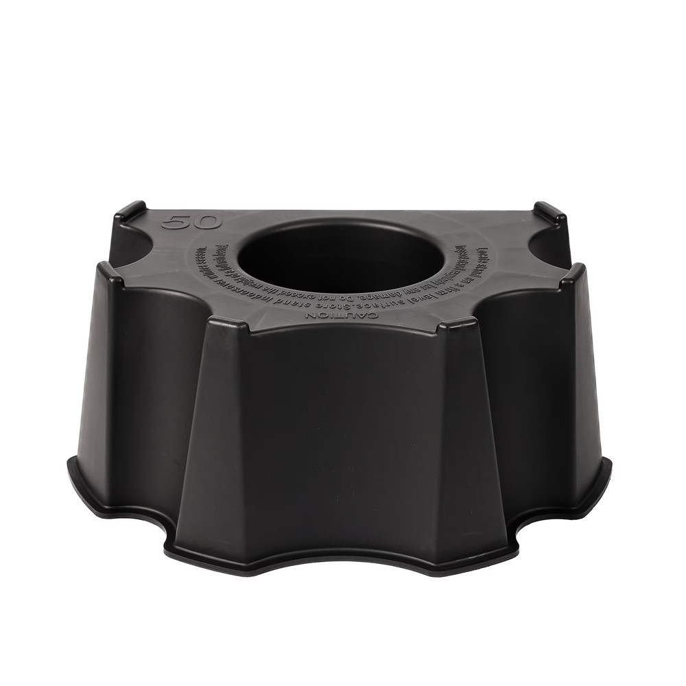 Flat Back Rain Barrel Stand, Black Color