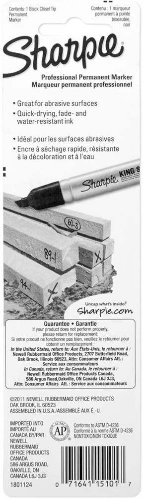 New Sharpie Pro King Size Permanent Marker, Black