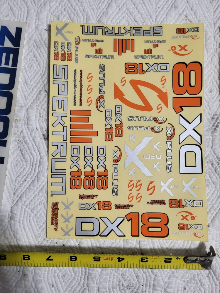 Spektrum DX18 Decal Sheet