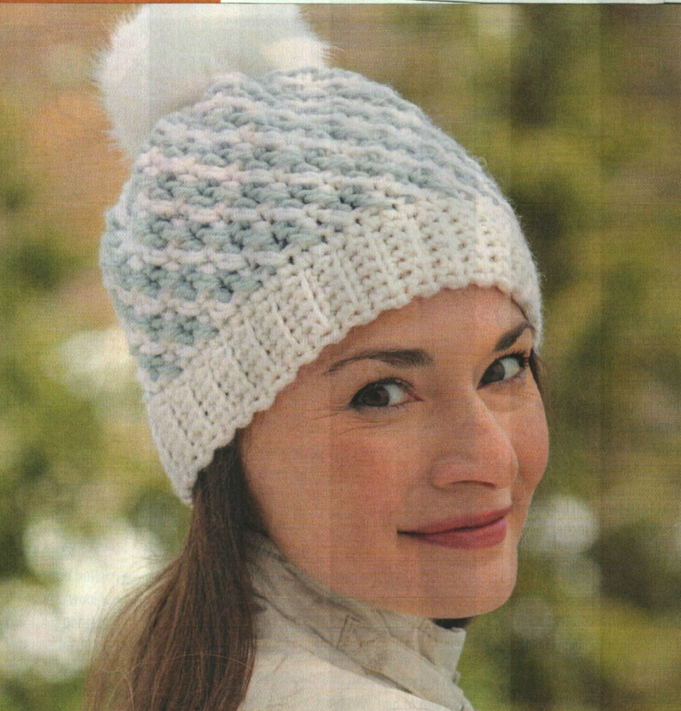 SWIRLING STRIPES HAT WOMEN'S CROCHET PATTERN INSTRUCTIONS