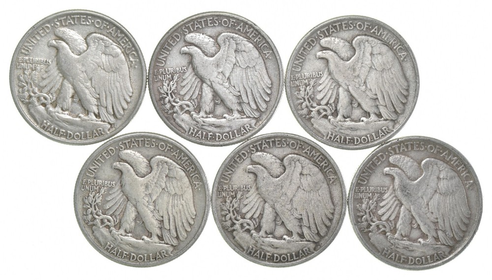 1945 XF Walking Liberty Half Dollar
