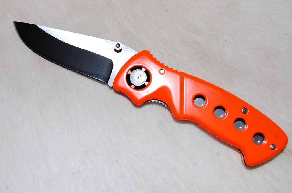 Rite Edge EDC Linerlock Knife - Orange Handles - NEW