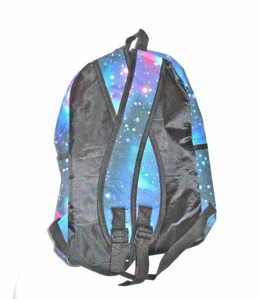 Galaxy canvas backpack Bag rucksack travel school mustache