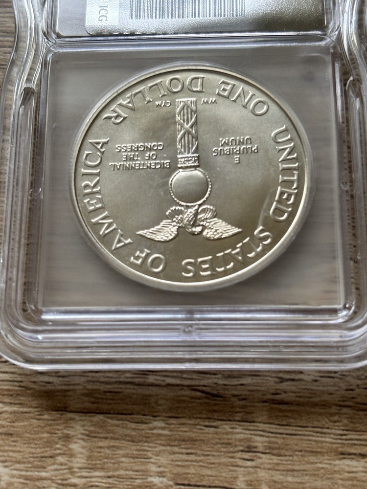 1989-D Congress Commemorative Silver Dollar MS70 ICG