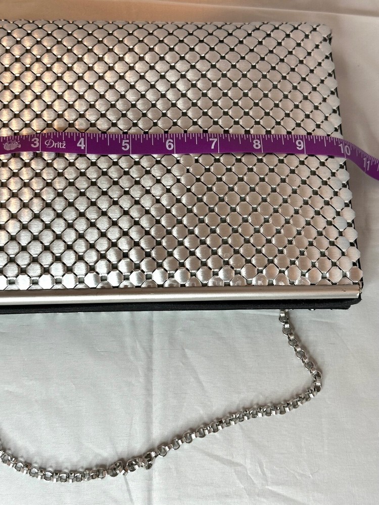 Vintage Metal Mesh Silver Evening Whiting & Davis Bag (E2375)