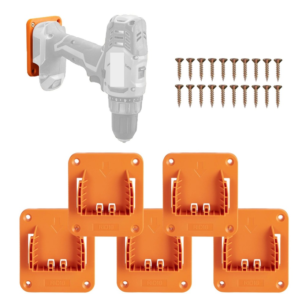 Tool Holder for Ridgid 18V Drill, Wall Mount Tool Hanger for Power Tool Stora...