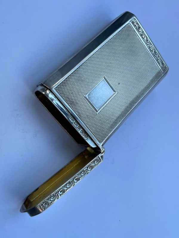 Hallmarked silver cigarette case J. G. Ltd no. 47