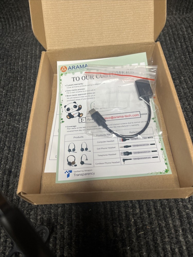Arama Call Center Headset A800 Black 3.5 Call Control Microphone
