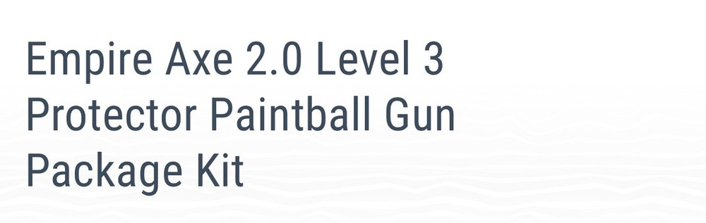 Empire paintball gun package kit