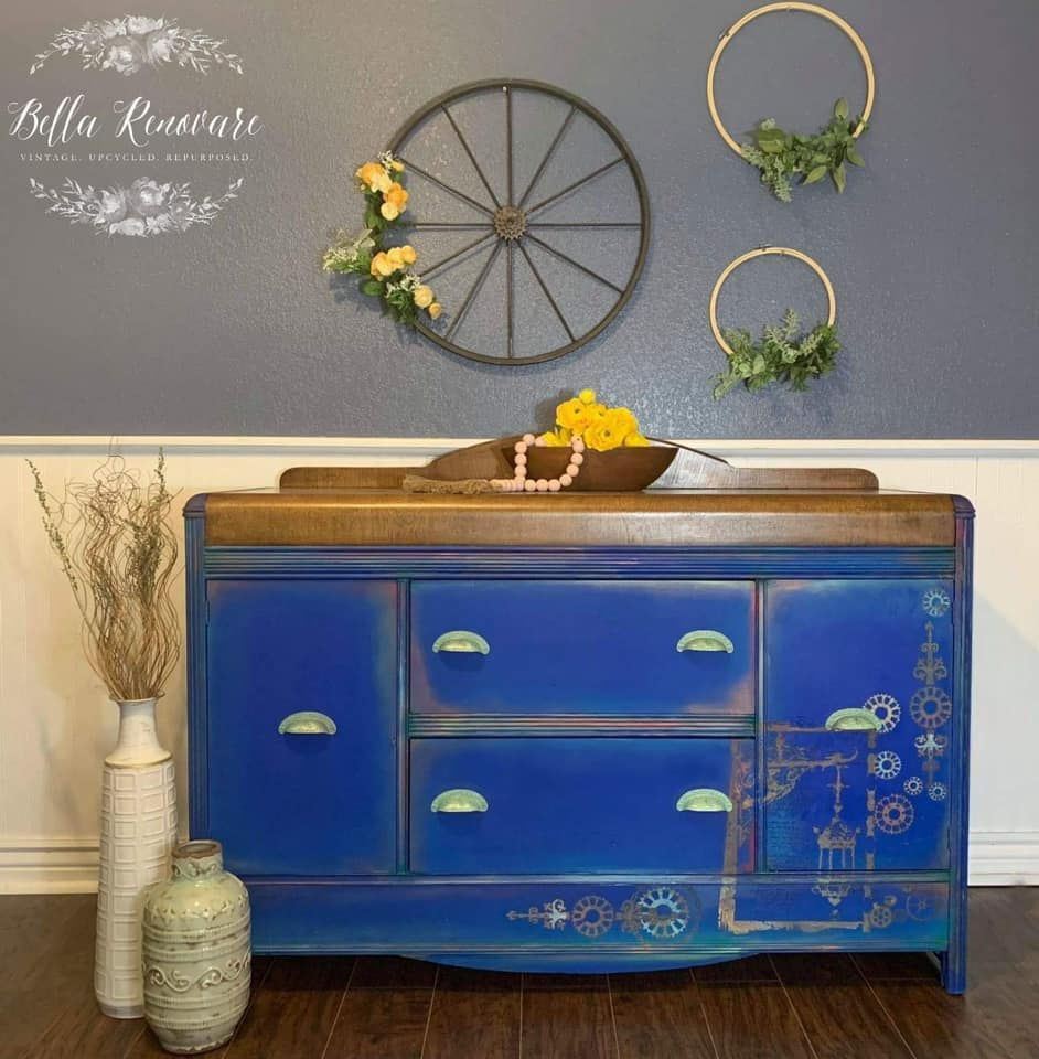 2-1/2" Baroque Scroll Work Design Cup Pull Verdigris