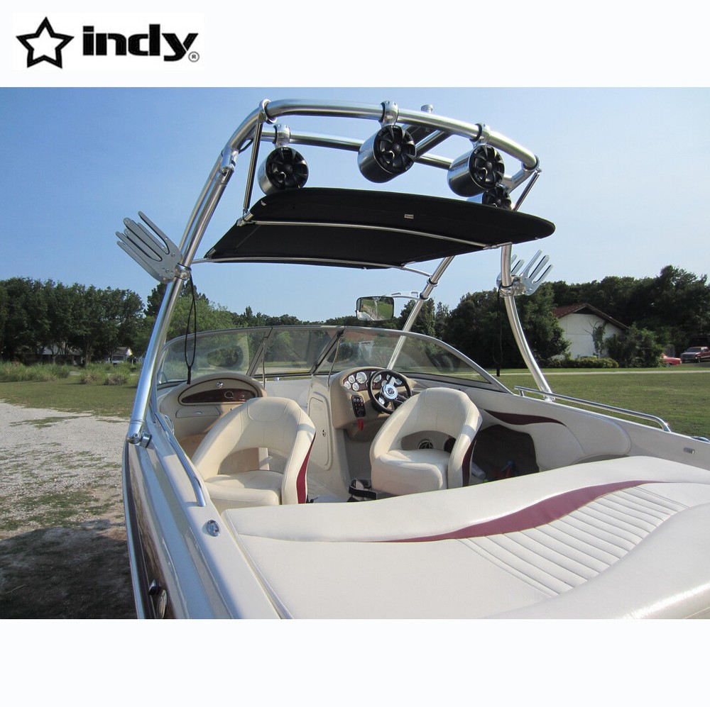 Indy Liquid Wakeboard Tower Silver Anodized Fits Any Environment Easy Install