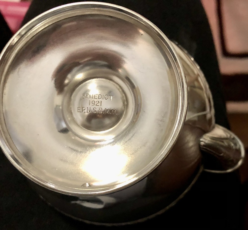 Antique Benedict 1921 Silverplate Creamer E.P.N.S.B.M.M.