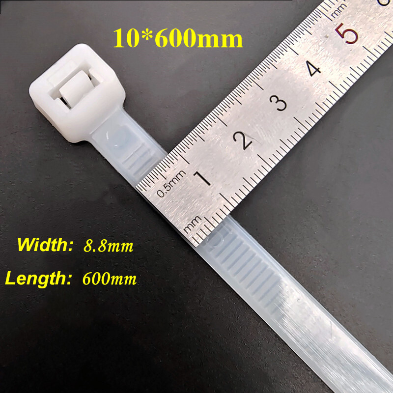 Cable Ties Nylon Zip Tie Wraps Strong Self - Locking 10mm Black / White All Size