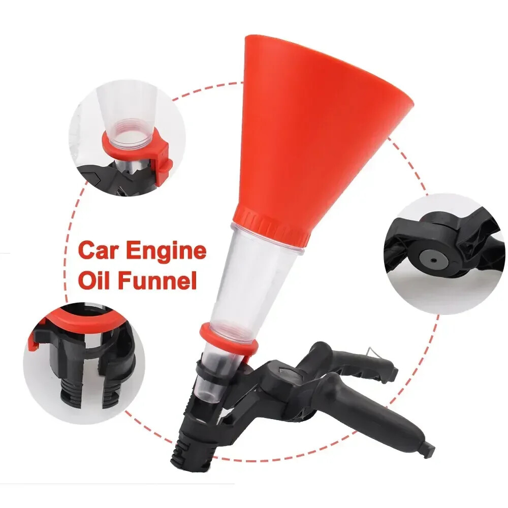 PVC Versatile Tool Car Engine Oil Funnel Set Clamp