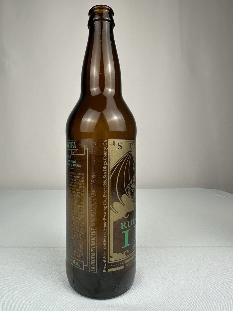 Stone Ruination India Pale Ale Bottle Empty