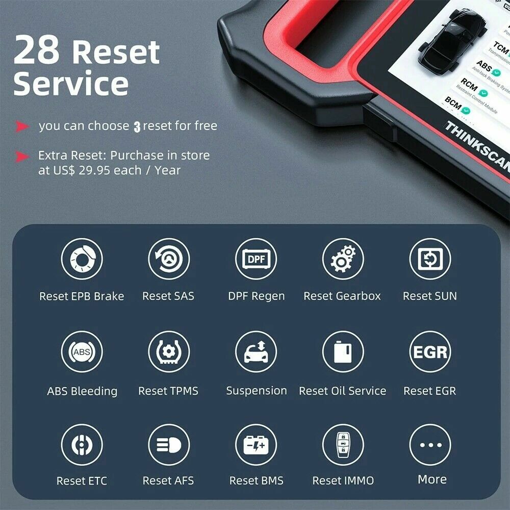 Thinkscan Plus S4 Car Scanner ECM SRS ABS TCM BCM Diagnostic Tool Code Reader