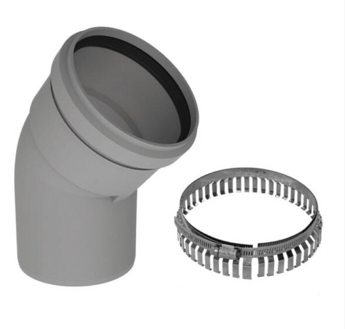 DuraVent PolyPro 2PPS-E45C - 2" Single Wall PP - Elbow 45 Degree Qty:6 New