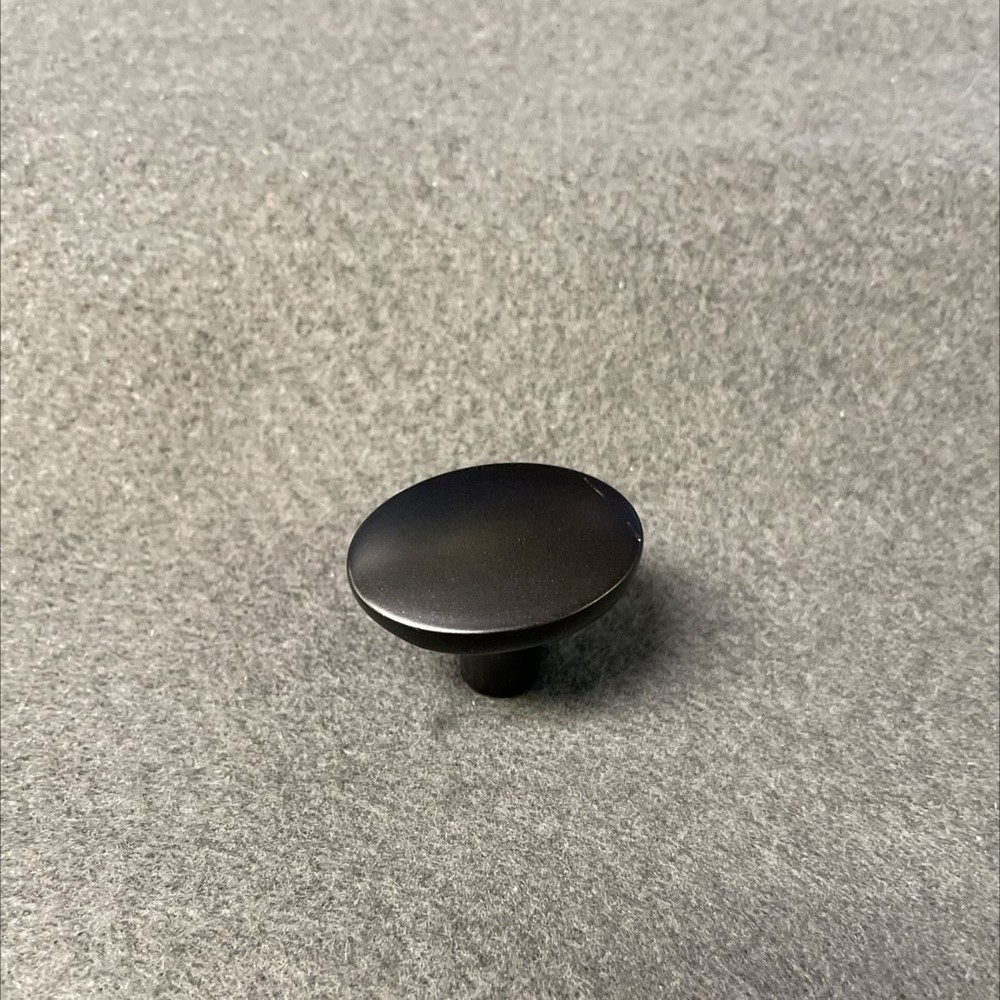 1-1/4" Simply Smooth Oval Knob Flat Black
