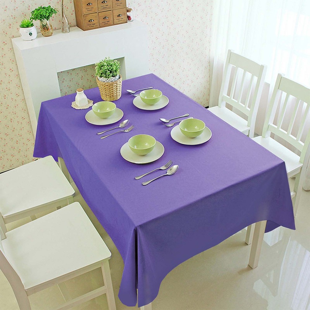 3 Pack Plastic Tablecloths 54"x 108" Washable Rectangle Plastic Table Covers New