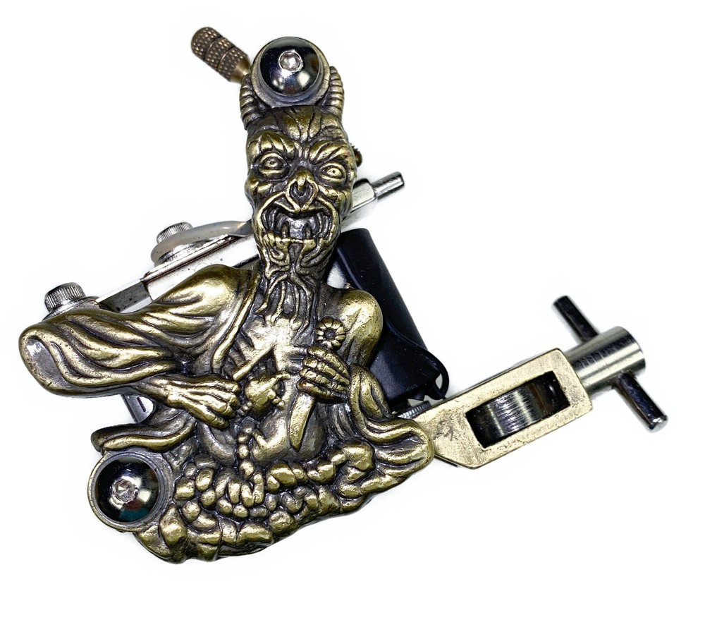 Devil Demon Tattoo Ink Painter Machine Accessory Metal Goth Skeleton Untested