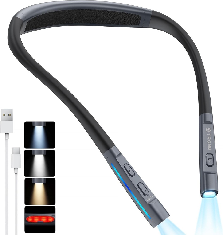 LED Neck Reading Light 3 Color 3 Brightness Rechargeable