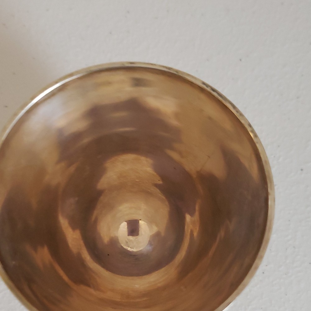 Silverplate Alphabet Egg Cup with Ball Feet