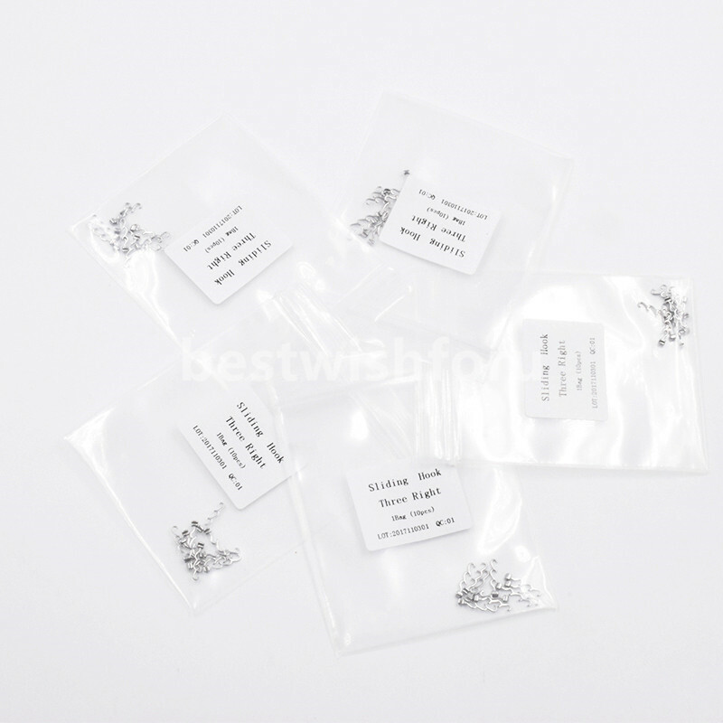 1 Bag Dental Orthodontic Crimpable Hook Multi-function Spiral Long Curved Right