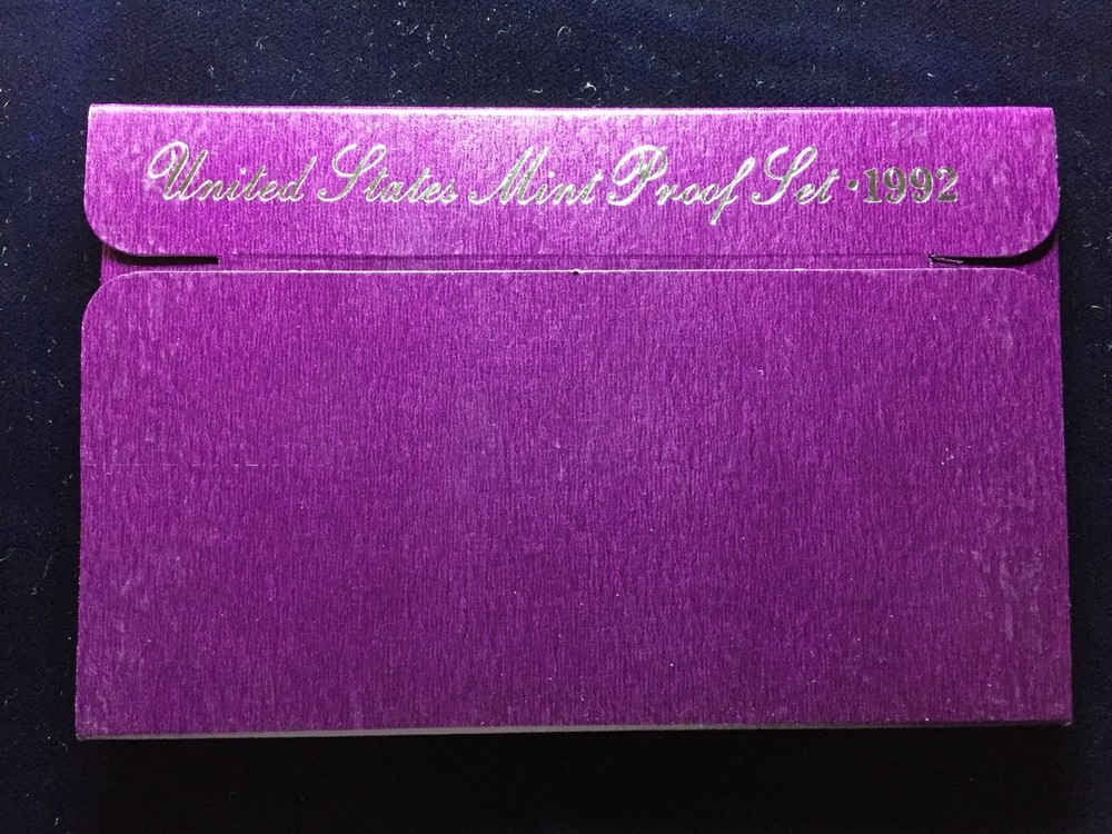 1992 US Mint Proof Set 5 Piece Clad Set COA