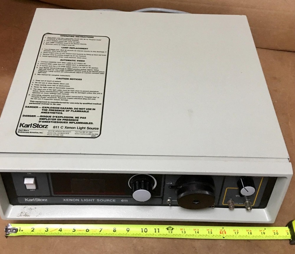 KARL STORZ 611C XENON LIGHT SOURCE ! G