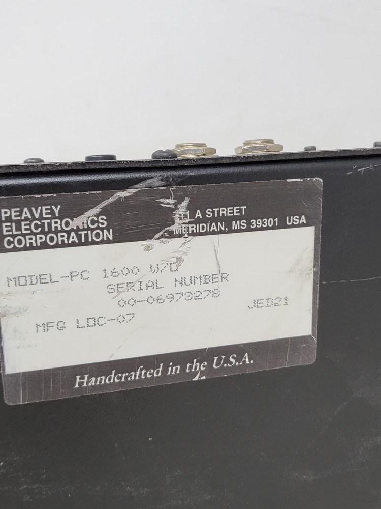 Peavey PC1600 MIDI Control Surface Powers On Error Message Tested READ PARTS