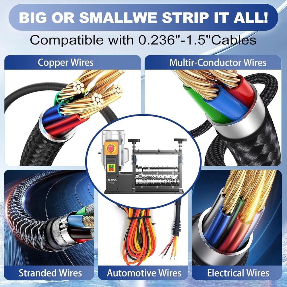 Wire Stripping Machine 0.06-1.5 inch,Visible Stripping Depth Reference,Wire S...
