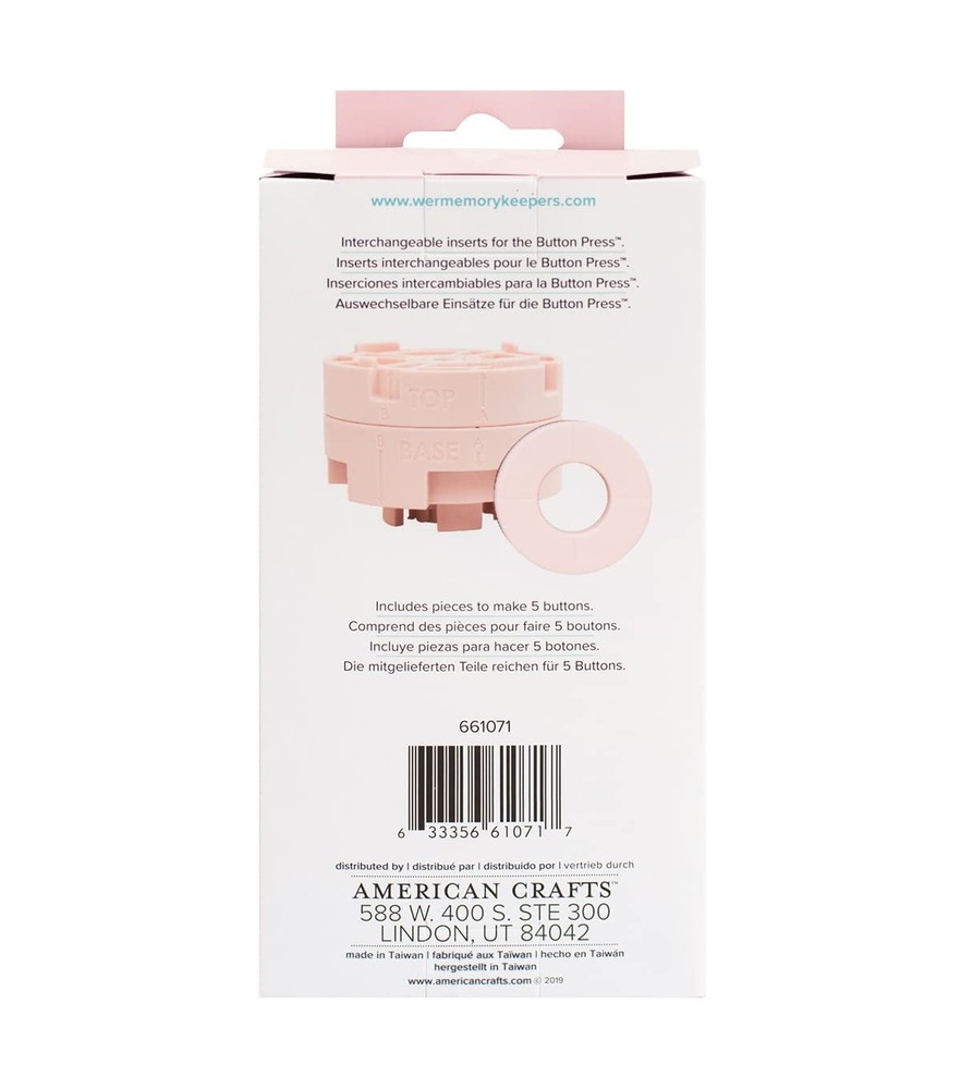 We R Memory Keepers Small Circle Insert Effortless Button Making Tool
