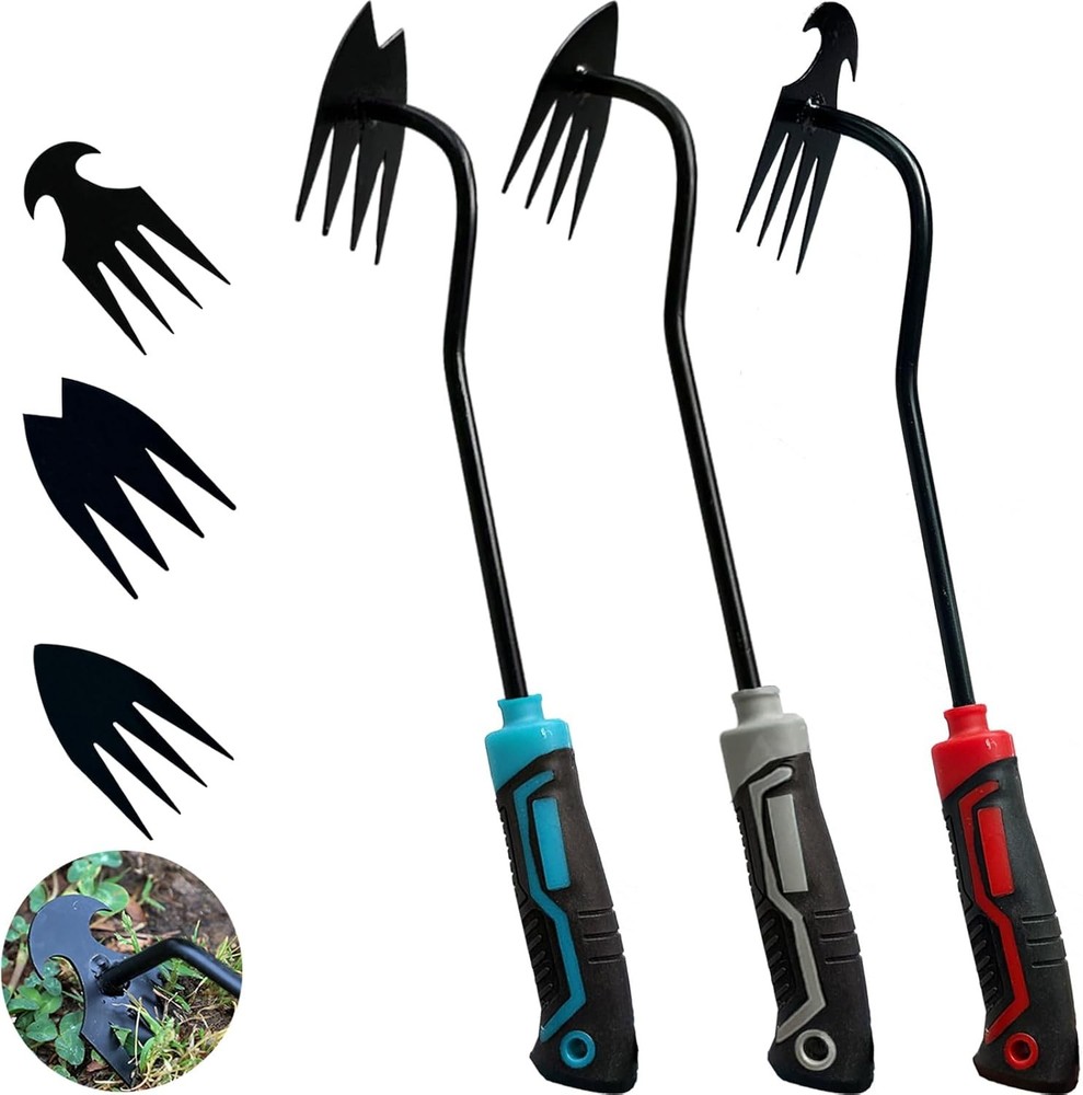 3Pcs Weed Puller Tool Garden Weed Pulling Tool,Portable Garden Weeder Tool,Garde
