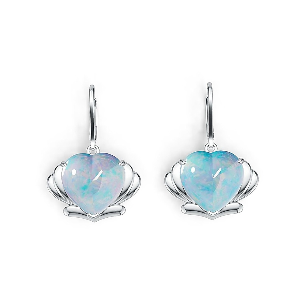 Sterling Silver Semi Mount Earrings Setting Heart HT 13X13mm