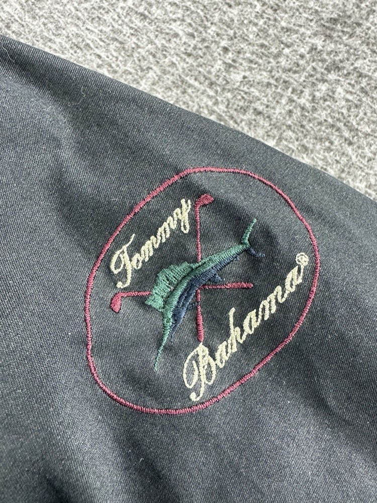 Tommy Bahama TPC River Bend Golf Jacket Mens Large 1/4 Zip Gray Relax Pullover