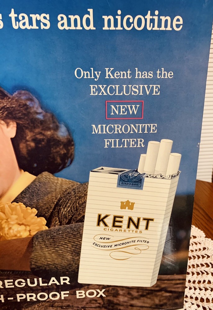 Vintage Kent cigarette easel back Litho