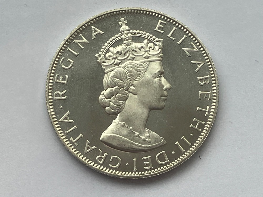 1964 BERMUDA Silver 1 Crown Coin