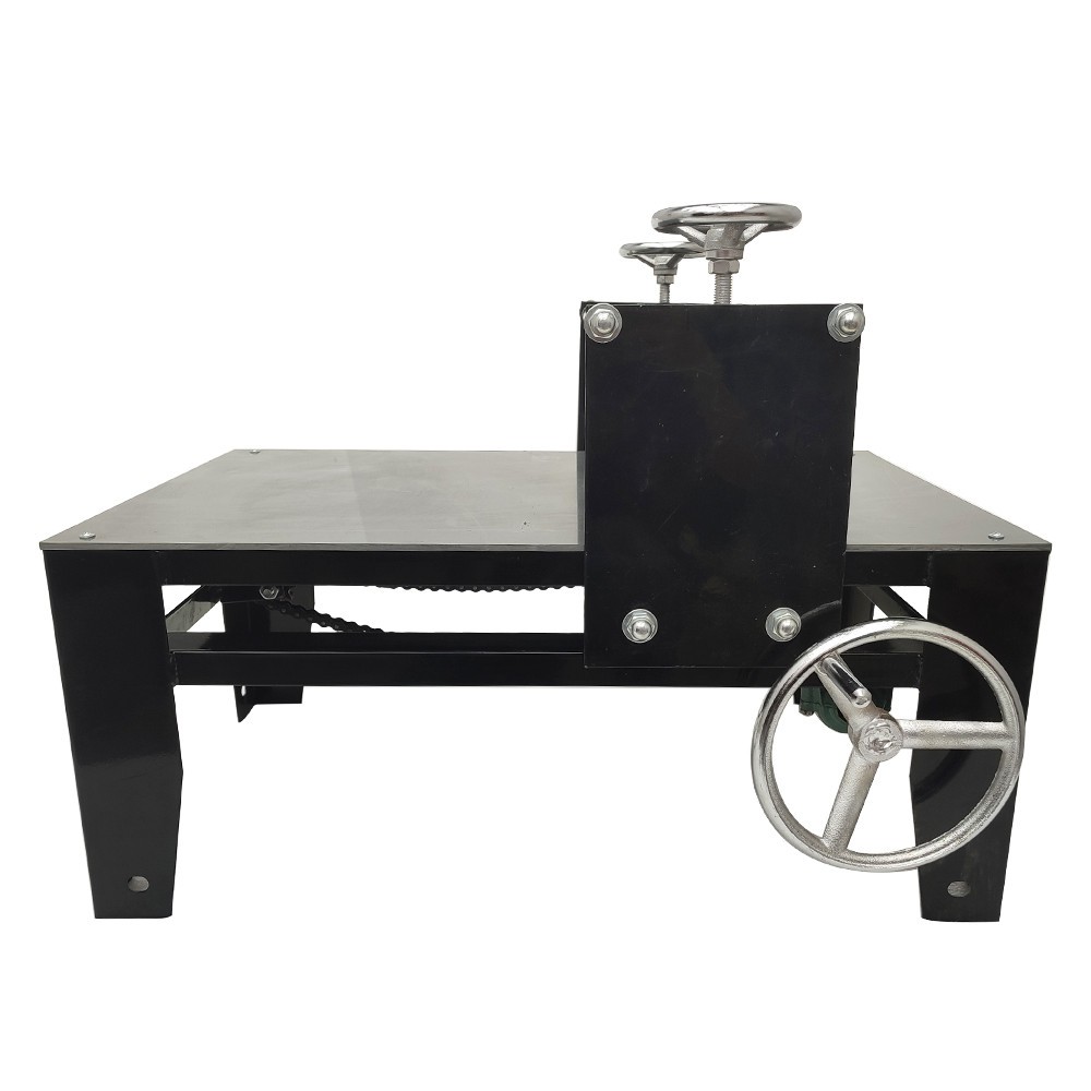 Manual Slab Rollers Portable Ceramic Clay Plate Machine w Iron Frame Chain Drive