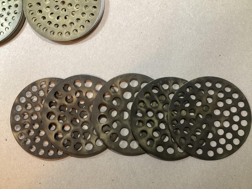 ANTIQUE CAST BRASS STACKABLE GEM *PERLES* GRADING SIEVE with 40+ SCREENS.
