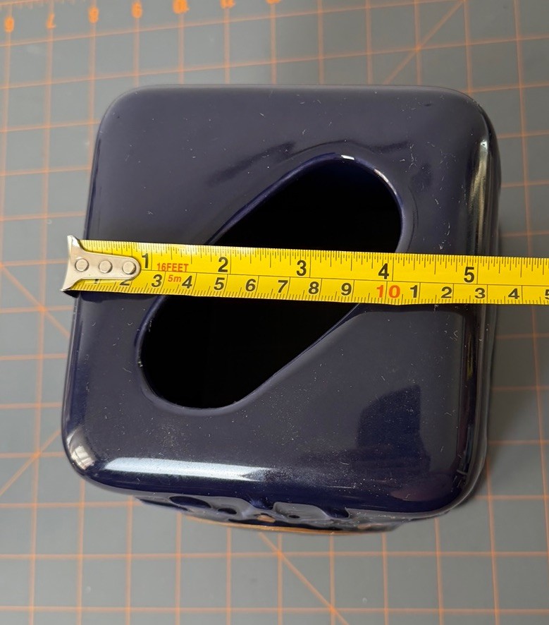 Blue Celestial Tissue Cover Holder Sun Stars Ceramic