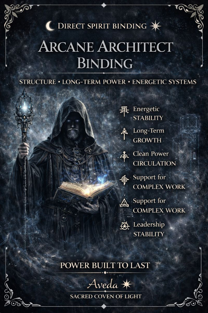 ARCANE ARCHITECT BINDING -Structure • Long-Term Power • Energetic Systems