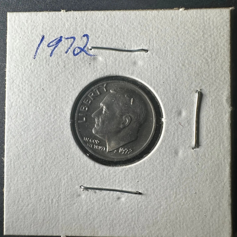 1972 Roosevelt Dime AU