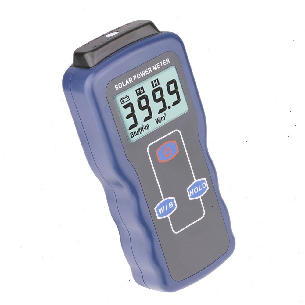 Handheld Solar Power Meter with Range 0.1-1999.9 W/m² Error Range ± (10%R+2dgts)