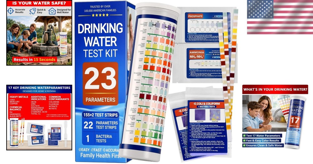 Beginner-Friendly Water Testing Kit - 55 Strips